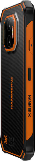 Hammer Energy X2 5G Dual-SIM (8GB/256GB) Widerstandsfähig Smartphone Black-Orange