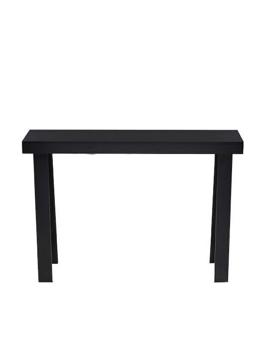 Wooden Console Table Black Velvet-Black Metal L118xW30.5xH46.5cm