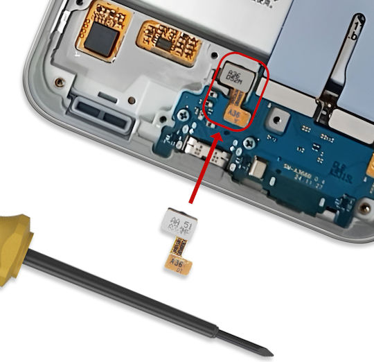 Clappio Fingerprint Reader Galaxy A36 Ribbon Cable Replacement Part Black