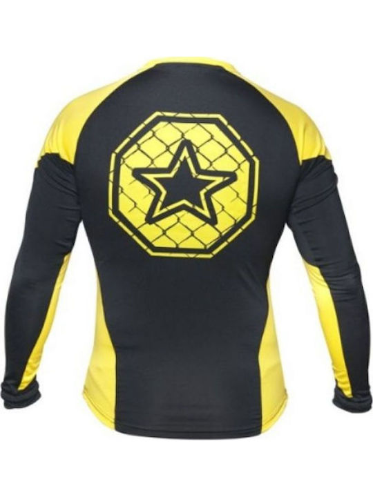 Top Ten Ανδρική Μακρυμάνικη Μπλούζα 06514-04XXXL για Jiu-Jitsu Μαύρη