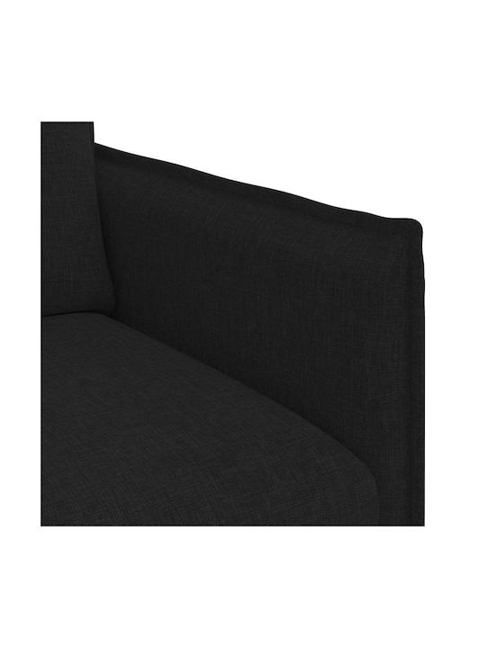 Two-Seater Couch Black 195x82x85 cm