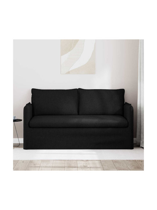 Two-Seater Couch Black 195x82x85 cm