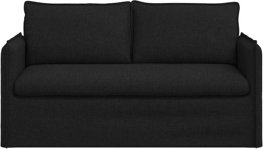 Two-Seater Couch Black 195x82x85 cm