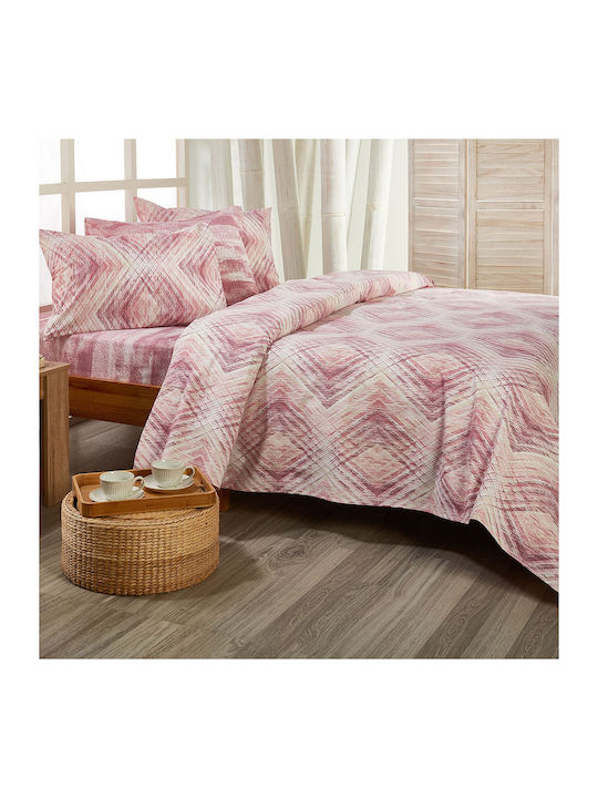 Whitegg Sheet Sets Queen with Elastic 165x200+32cm. Romance Ro036 1 4pcs