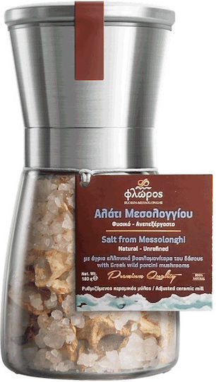 Floros Semi-Coarse Sea Salt in Grinder 180gr