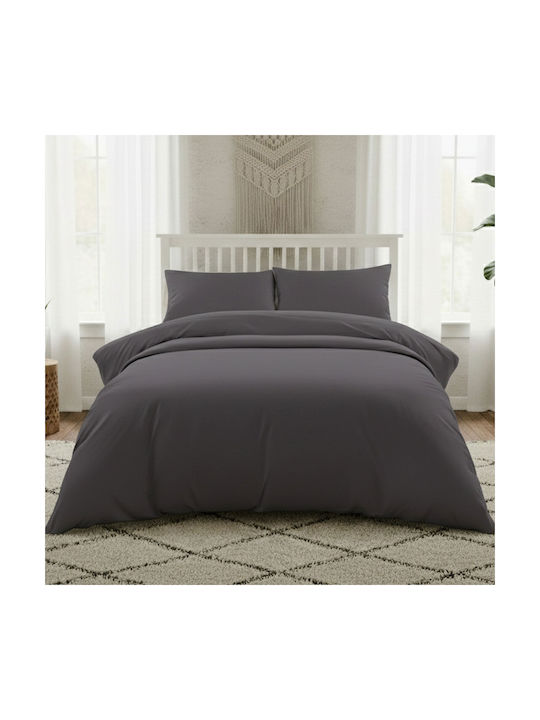 Melinen Set Față de Pernă cu plic de acoperire Gri închis 53x72cm.