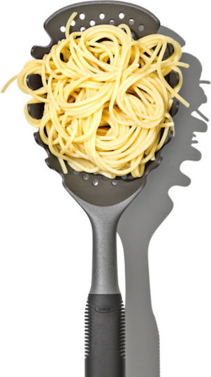 OXO Deep Pasta Spoon Colander Gray