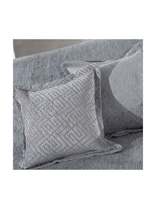 Guy Laroche Central Sofa Cushion Made of 100% Cotton Silver 50x50cm