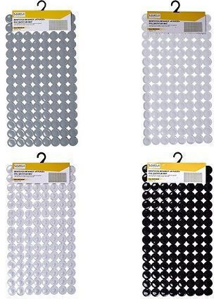 Sidirela Kreis Rutschfeste Badematte mit Saugnäpfen Gray 39x69εκ. Sidirela Kreis Rutschfeste Badematte mit Saugnäpfen Gray 39x69εκ.
