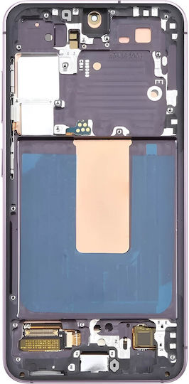 Clappio Пълен In-cell LCD Резервен Екран Galaxy S23 С Рамка Лавандулово Сиво