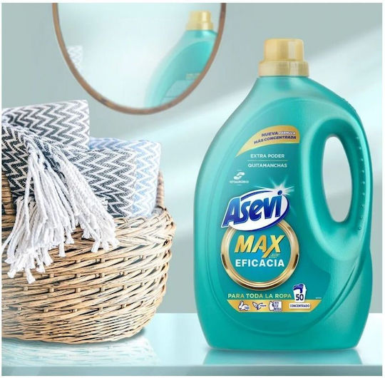 Asevi Lichid Detergent pentru Sensibil Haine 2.5lt (50 Cupe de măsurare)