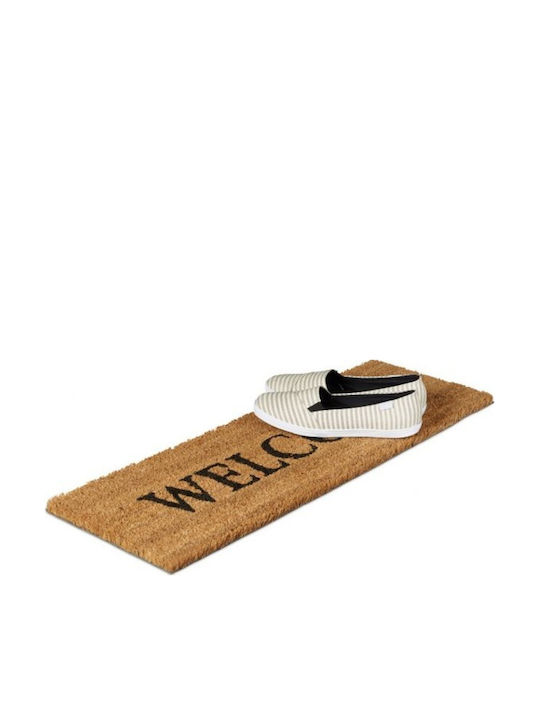 Relaxdays Covor de Intrare din Cocos cu Suport Antiderapant Maro 75x25buc Grosime 15mm