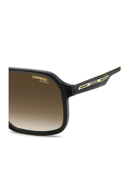Carrera Men's Sunglasses With Black Horn-Rimmed Frame And Grey Lens 27/S I46/86