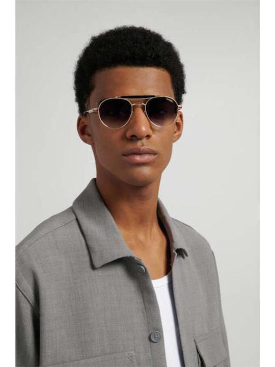 Carrera Men's Sunglasses with Gold Metallic Frame and Grey Lens 381/S J5G/IR