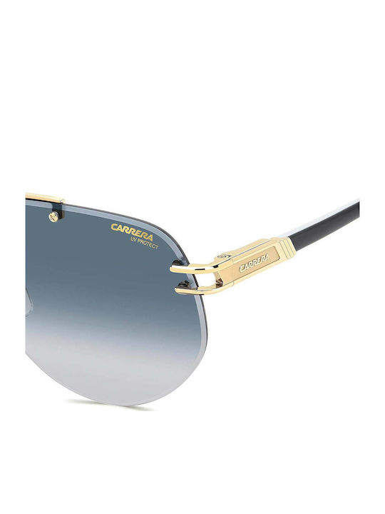 Carrera Men's Sunglasses with Gold Metallic Frame and Grey Gradient Lens 1087/S 80S/08