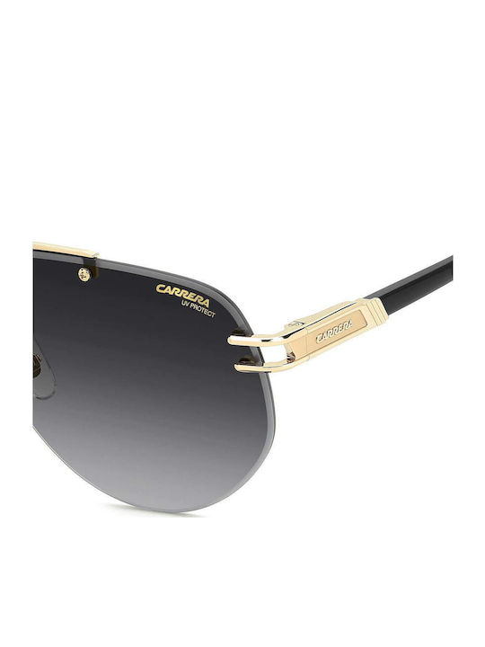 Carrera Men's Sunglasses with Gold Metallic Frame and Grey Gradient Lens 1087/S RHL/9O