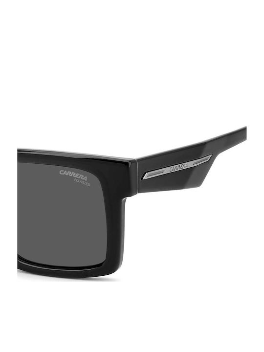 Carrera Men's Sunglasses With Black Horn-Rimmed Frame And Grey Polarized Lens 25/S 284/1T