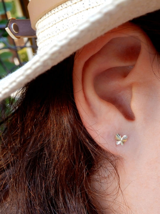 Polytimo Earrings made of Gold 9K with Diamond