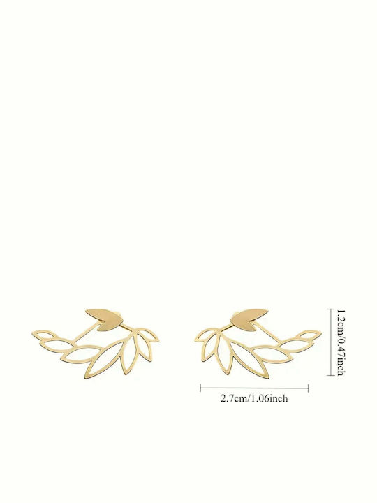 Sharks Bay Clothing Σκουλαρίκια Ear Jackets από Ατσάλι Επιχρυσωμένα