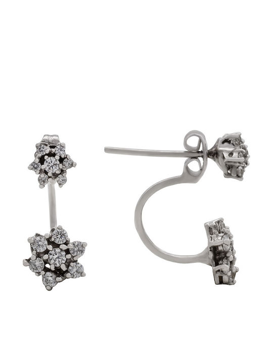 Savvas Design Обици от White Gold с Камъни
