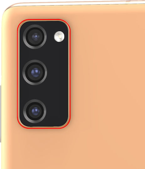 Clappio Replacement Rear Camera Lens Galaxy S20 Fe Frame Orange
