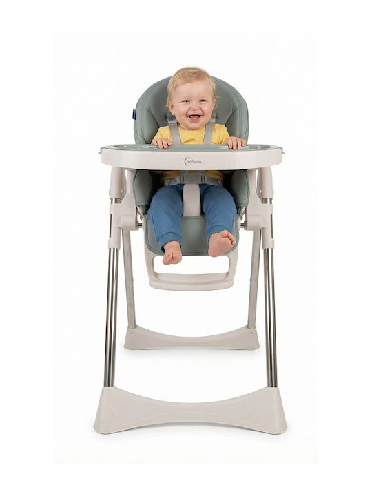 Milluna Andromeda Foldable Baby Highchair with Adjustable Height Gray