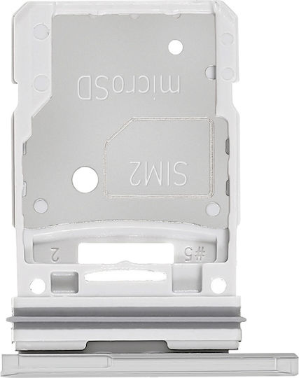 Clappio Tavă SIM Compatibilă Galaxy S20 FE Dual Nano SIM Albă