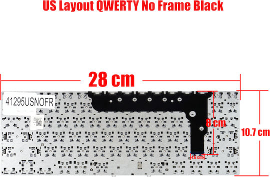 Laptop Keyboard Samsung Galaxy Book Go NP340XLA 340XLA NP340XLA-K05BR A545-PAJW NP340XLA-KA1US NP340XLA-KA5US BA5904581A BA59-04581A US No Frame Black Code 41295usnofr