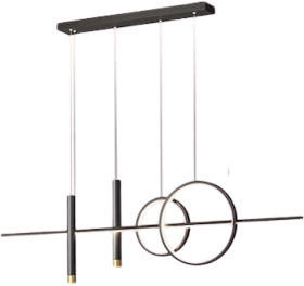 Home Lighting Aida LED Κρεμαστό Φωτιστικό Μαύρο 100x5x120εκ.