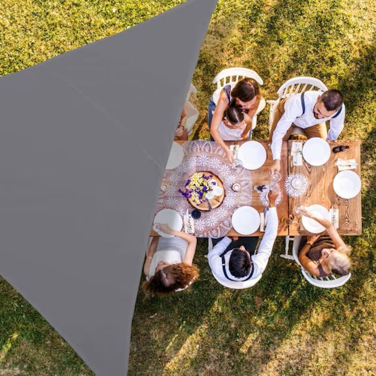 Relaxdays Triangle Shade Sail Gray 4x4m 180g/m²