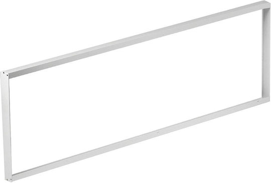 Surface-Mounted Frame Maclean Led Energy Ceiling Panels Dimensions 1195 x 295 Mm Height 5cm White Aluminum Mce542