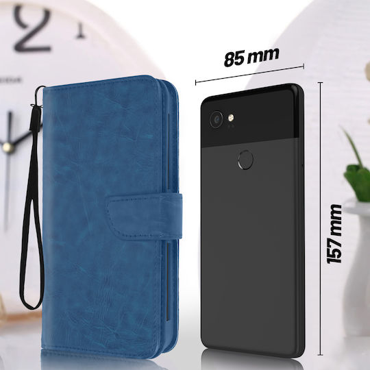 Universal Smartphone Wallet Case 6 Card Slots Size 3xl – Dark Blue