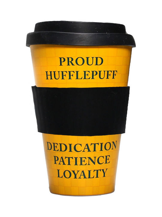Harry Potter Proud Hufflepuff Чаша Пластмаса Жълта 400мл