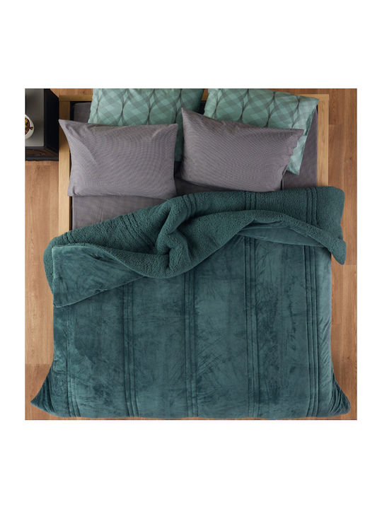 Kentia Duvet Cover Single 160x220cm Notturno Petrol Blue 730 GSMGsm