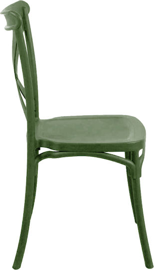 Outdoor Chair Polypropylene Crossie Dark Green Shade 38x46.5x82cm