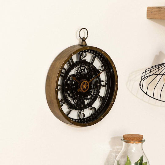 Atmosphera Silent Antique Wall Clock Plastic Black Ø27cm