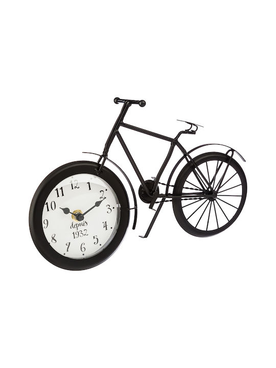 Wall Clock Metallic Black 28.5x18cm