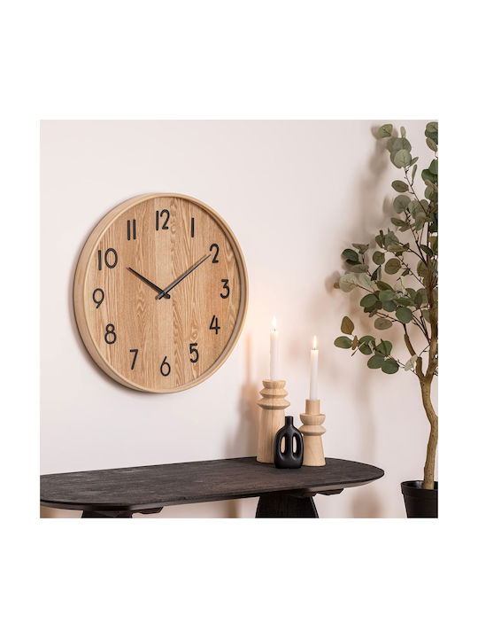 Atmosphera Ivana Silent Wooden Black Wall Clock Ø55cm