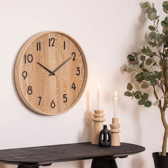 Atmosphera Ivana Ceas Silent De Perete Din Lemn Negru Ø55cm