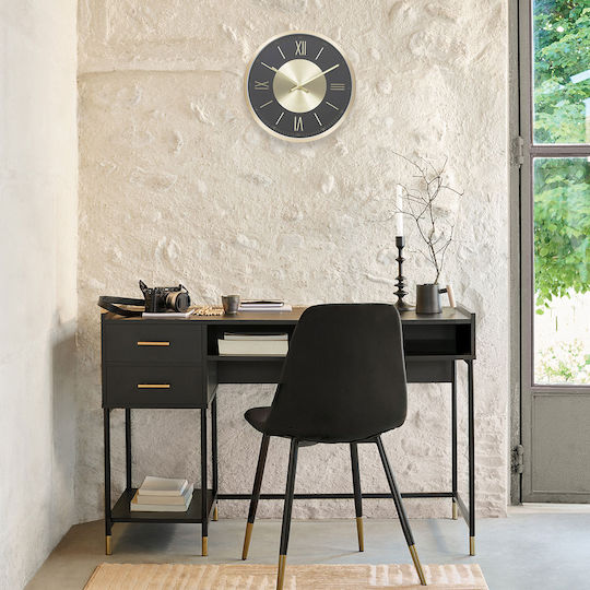 Wall Clock Metallic Gold Ø30cm