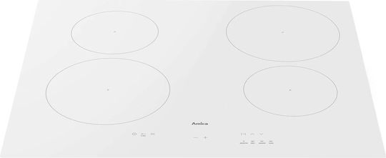 Amica Επαγωγική Εστία Αυτόνομη 59.2x52.2εκ. Λευκή