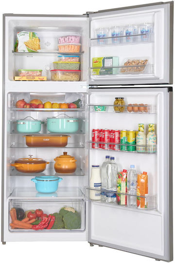 Heinner Combină frigorifică 415lt NoFrost Î178xL70xA68cm. Inox HF-HM415NFSE++