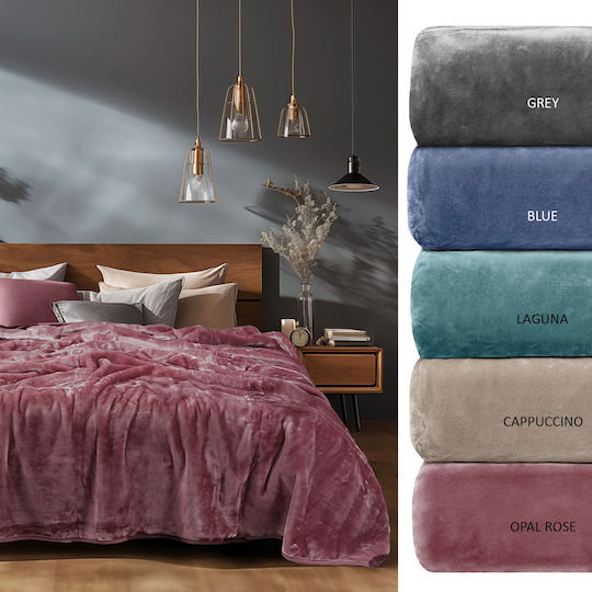 Adam Home 700 Velvet Blanket Double 240x260cm Cappuccino