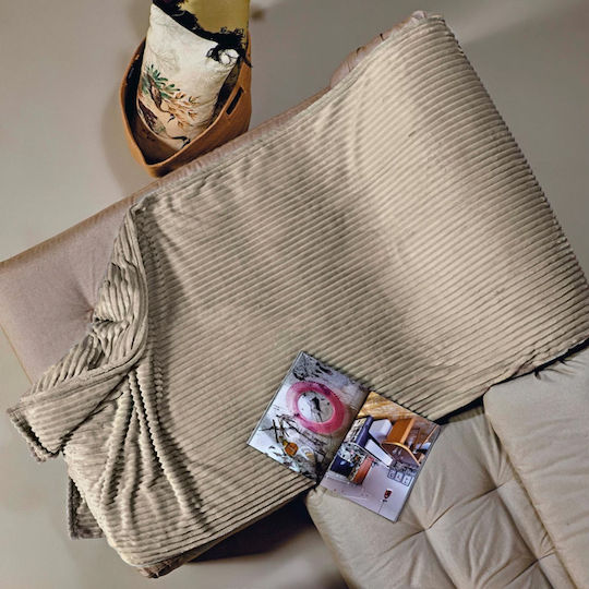 Kentia Sergio Ριχτάρι Διθέσιου Καναπέ Fleece 180x250εκ. 26 Beige 000072916