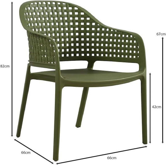 Woodwell Garten- und Outdoor-Möbelsets Malaga 4 Stück Grün E320,S2