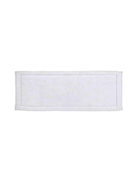 Down Town Home Badematte Baumwolle Rechteckig Eris White 60x160cm