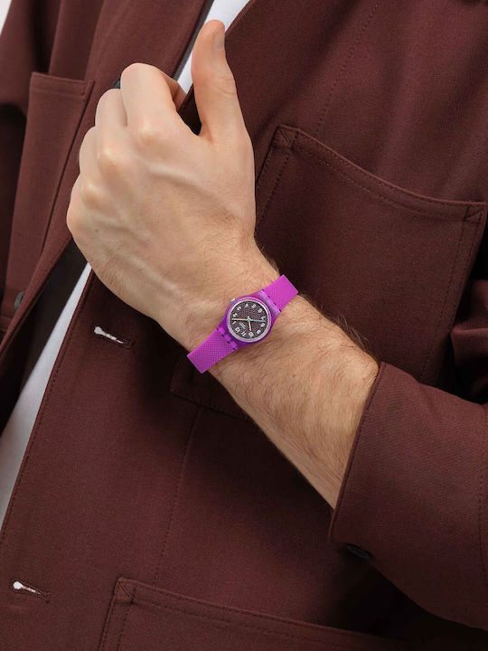 Swatch Swatch Ρολόι Μπαταρίας με Καουτσούκ Λουράκι Swatch Swatch Ρολόι Μπαταρίας με Καουτσούκ Λουράκι