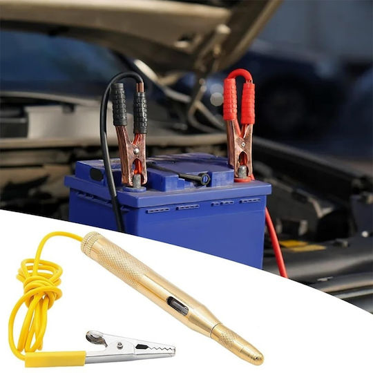 Auto Voltage Test Pen D0086-y Dc 6v 12v 24v 115x10 Mm Compatible Cars Boats Motorcycles Small Engines Gold
