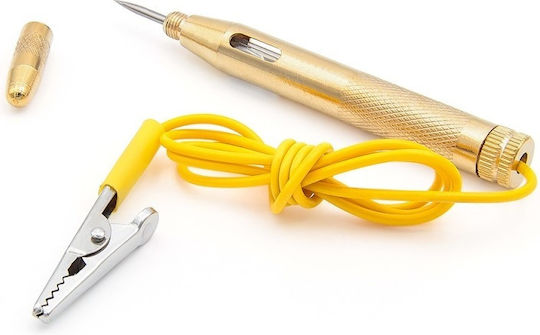 Auto Voltage Test Pen D0086-y Dc 6v 12v 24v 115x10 Mm Compatible Cars Boats Motorcycles Small Engines Gold