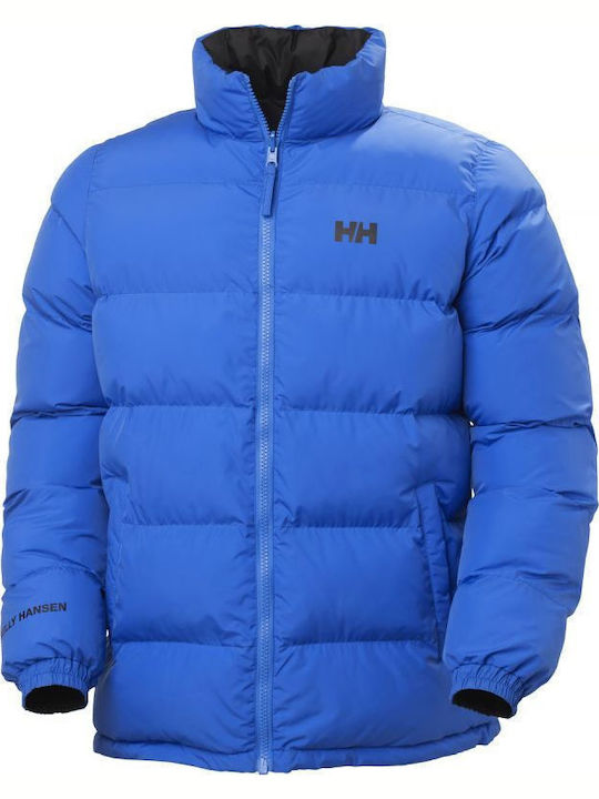 Μπουφάν Puffer Αδιάβροχο Διπλής Όψης Μπλε